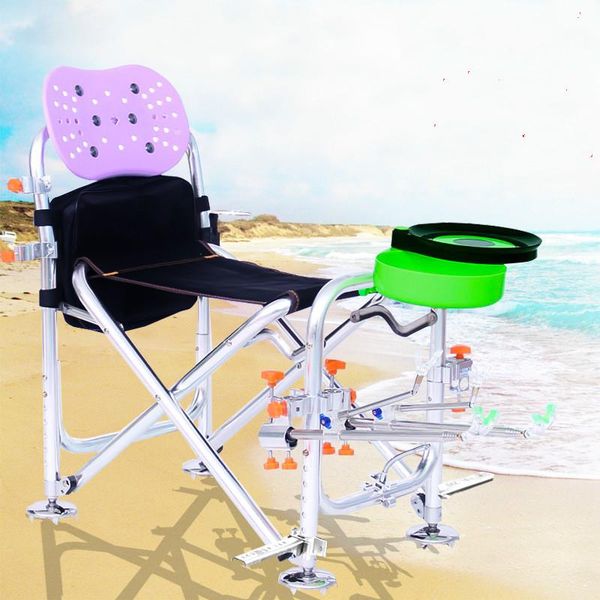 

outdoor folding chair multi-function portable fishing camp furniture