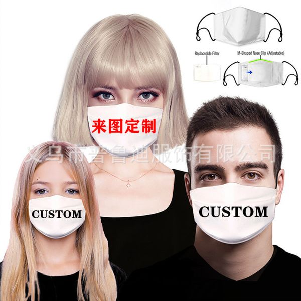 

fashion 20213d printing dust-proof hanging ear mask washable straight hair