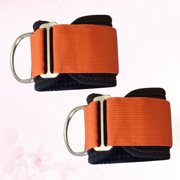 

pair ankle strap brace fixed support strength training attachment cuffs legs exercise protective tool for gym (ora resistance bands