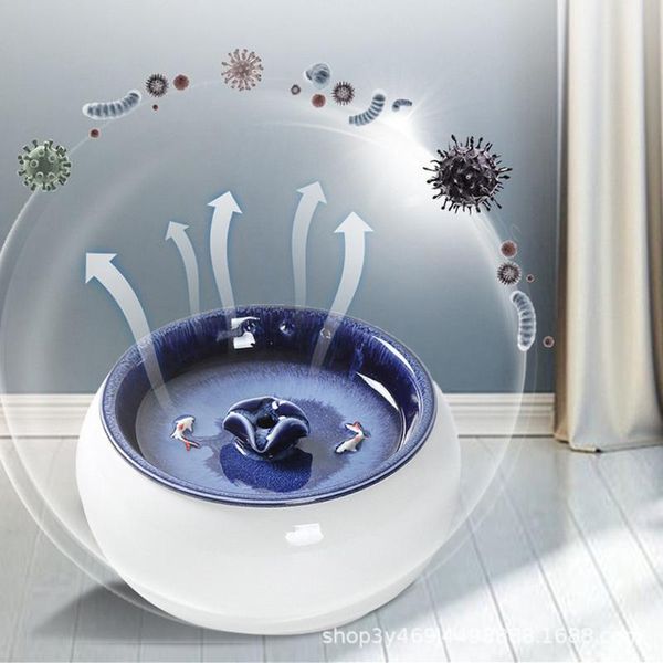 

electric ceramic cat drinking fountain for cats dogs bowl automatic water dispenser pet drinker 1.5l bowls & feeders