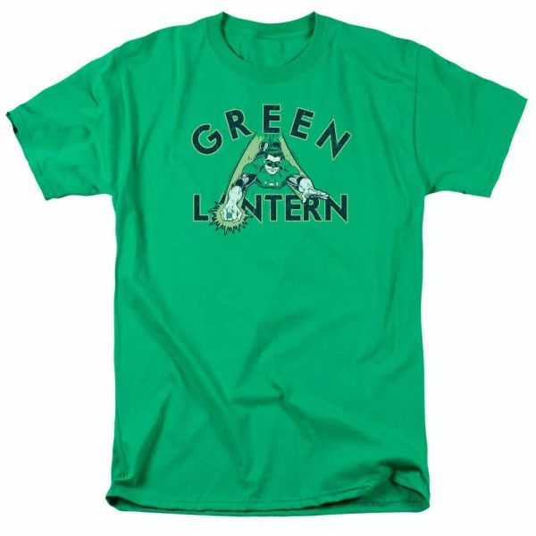 

Green Lantern In Flight T Shirt Mens Licensed DC Comics Tee Kelly Green, White;black