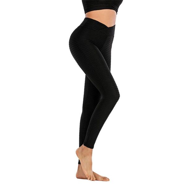 

women's leggings women solid color gym female sport running fitness workout leggins ladies long pants #t2g, Black