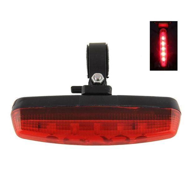 

bike lights bicycle 5 led safety warning tail light lamp (red)