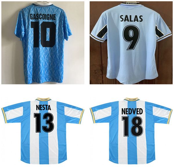 

retro classic 1989 1990 1991 1992 1998 1999 2000 2001 lazio soccer jerseys nedved simeone salas gascoigne home away cc, Black;yellow