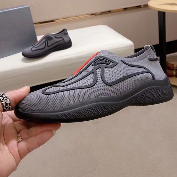 

fashion men designer trainer bike sole sneakers soft knitting mesh outdoor shoes luruxy rubber platform 2022 knit sport casual wi cwqfb, Black