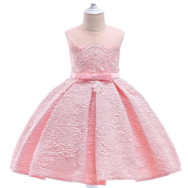 

girl's dresses princess fall pink flower girl dress ballgown wedding birthday party for girls children's costume designs 4-10y, Red;yellow