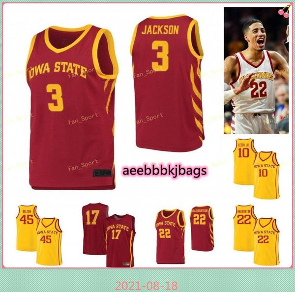 

ncaa college iowa state cyclones basketball jersey 0 zion griffin 11 prentiss nixon 12 michael jacobson 13 javan johnson custom stitched, Black