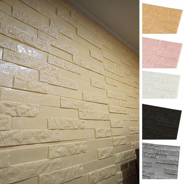 

wall stickers 3d self-adhesive panels foam wallpaper home decor living room bedroom decoration embossed sticker soft decals