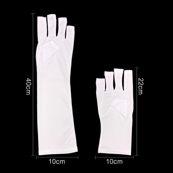 

pair nail gloves led lamp dryer light radiation protection art tool sunscreen black kits