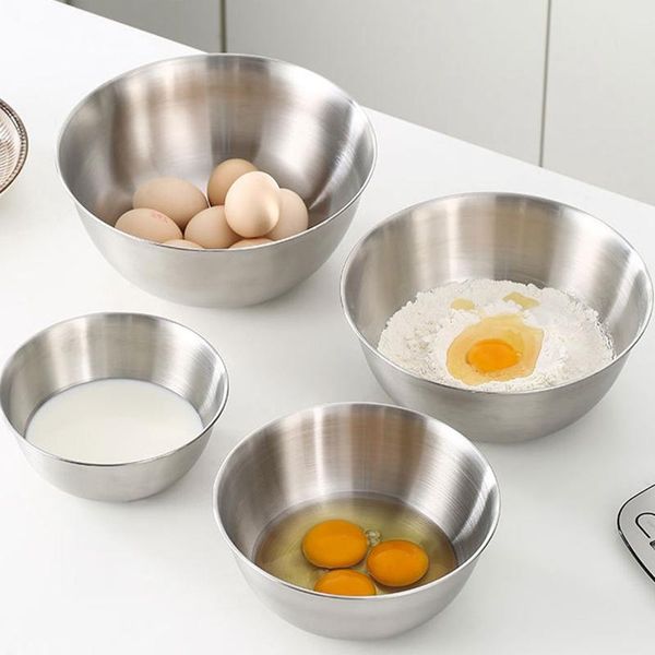 

4pcs 304 stainless steel mixing bowl kitchen anti-scalding cooking baking salad bowls set egg mixer nesting tableware