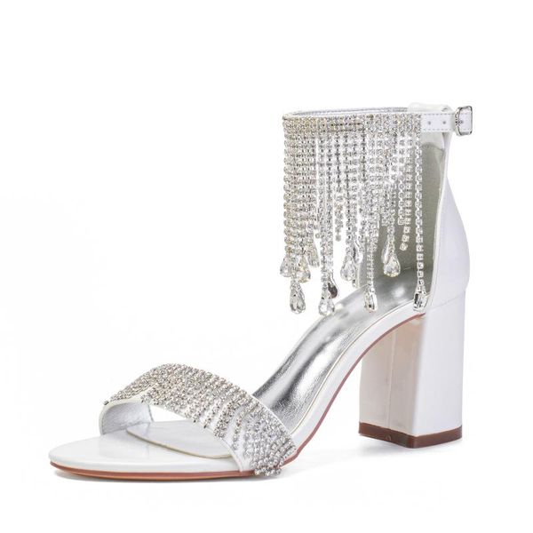 

dress shoes marhermaso 2021 hight heel sandals bridal open toe pumps white wedding buckle strap evening, Black