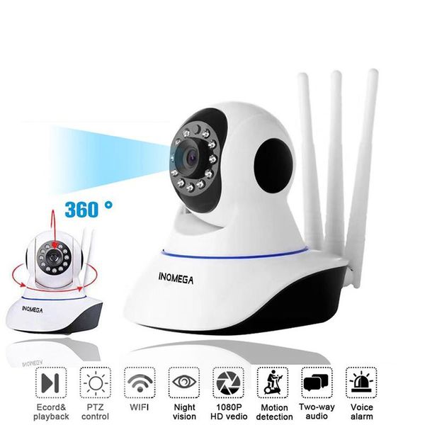 

cameras inqmega hd 1080p wireless wifi ip camera home indoor security monitor smart network video system two way audio / night vision