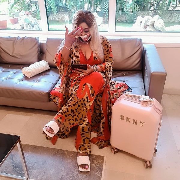 

casual dresses african mom dress fashion chiffon fabric digital printed wide leg pants two-piece set gke8, Black;gray