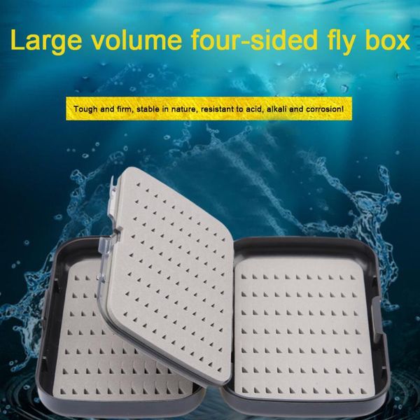 

double layers sponge four-sided fishing tackle box thickened waterproof bait lure hook holder case tools accessories