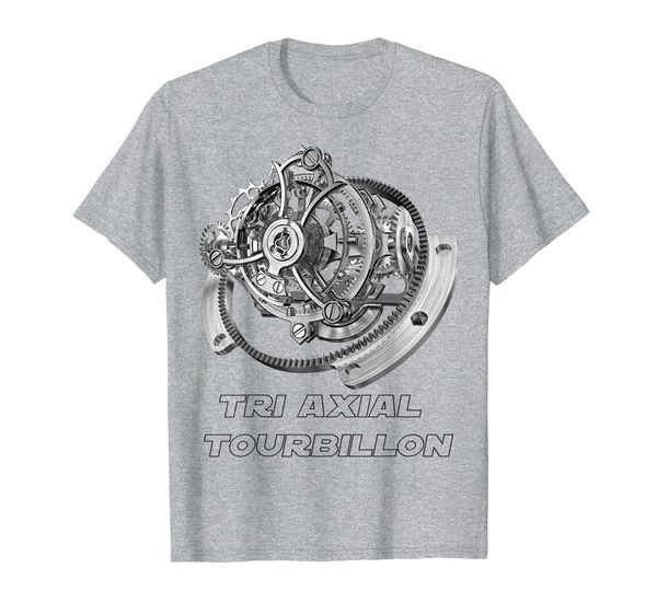 

watch movement tri axial tourbillon watchmaker t-shirt, White;black