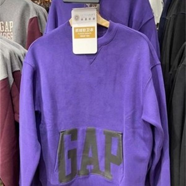 

luxury factory outlet brand hoodie gap men's loose fleece sweater 735878 2021 fall new casual sports tvdj, Black