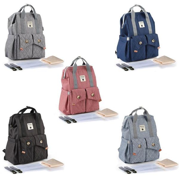 

waterproof mummy bag with stroller strap travel large capacity nappy diaper bags