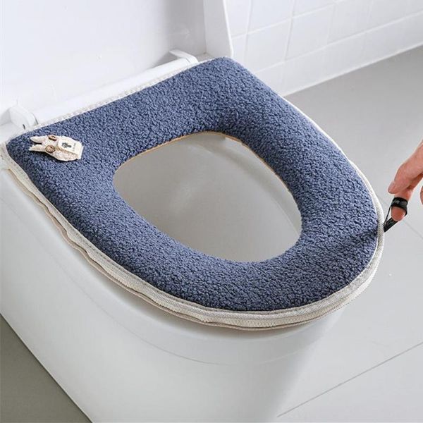 

toilet seat covers cover winter plush soft cushion household bathroom accessories