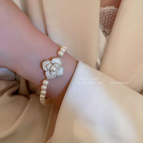 

charm bracelets glory flower bead bracelet lady for birthday, Golden;silver