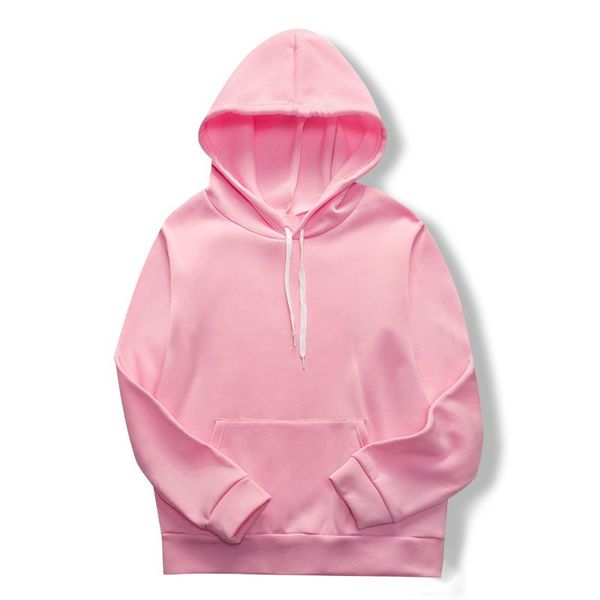 

women's hoodies & sweatshirts pink harajuku hoodie for spring/fall 2021 all-solid color loose sport lover's suit with pocket, Black
