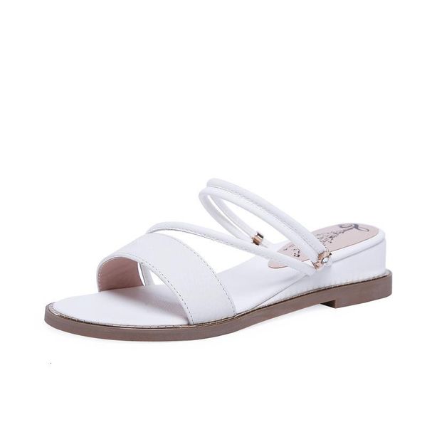 

sandals summer beach leather 100% women's shoes wedges and sizes 34-43 e5cu, Black