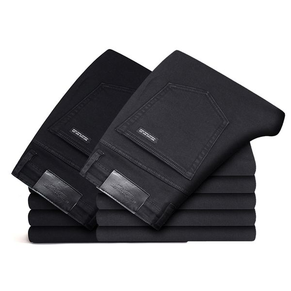 

black grey brands jeans trousers men clothes elasticity skinny jeans business casual male denim slim pants classic style 211008, Blue