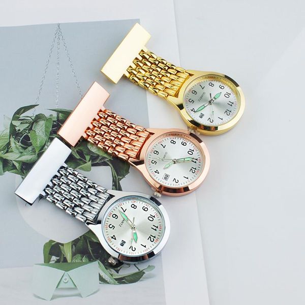 

pocket watches ladies fob watch s men classic wide band lapel pendant stationary stainless drop, Slivery;golden