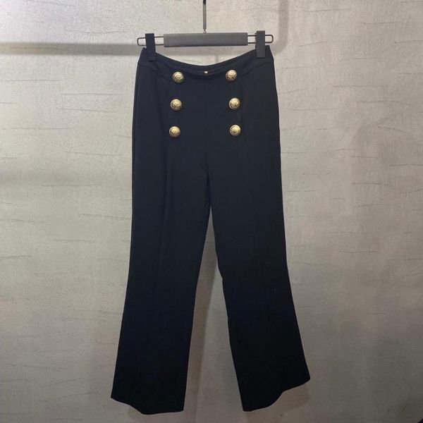 

women's pants & capris 2021 women golden buttons long trouse ladies ddxgz2v 9.14, Black;white
