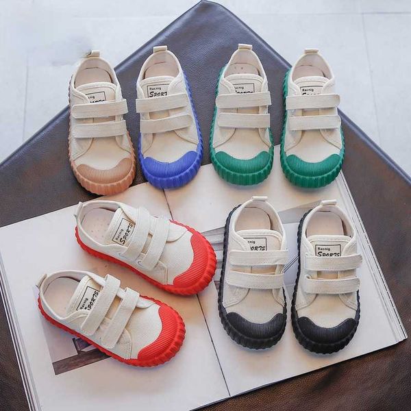 

kids shoes for girl 2021 autumn new baby canvas shoes girls casual soft bottom non-slip boys toddler shoes 1-9 years old e06233 g0908, Black;red