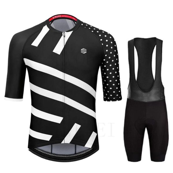 

racing sets 2021 siroko cycling jersey set breathable pro team bicycle clothing bib shorts suits bike wear triathlon, Black;blue