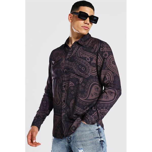 

cool style men's long-sleeved shirt high-quality comfortable fit fashion retro style travel office entertainment, White;black