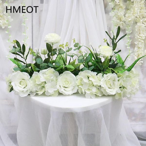 

decorative flowers & wreaths white greenery flower arrangement same ball table centerpiece decor wedding arch row party event props