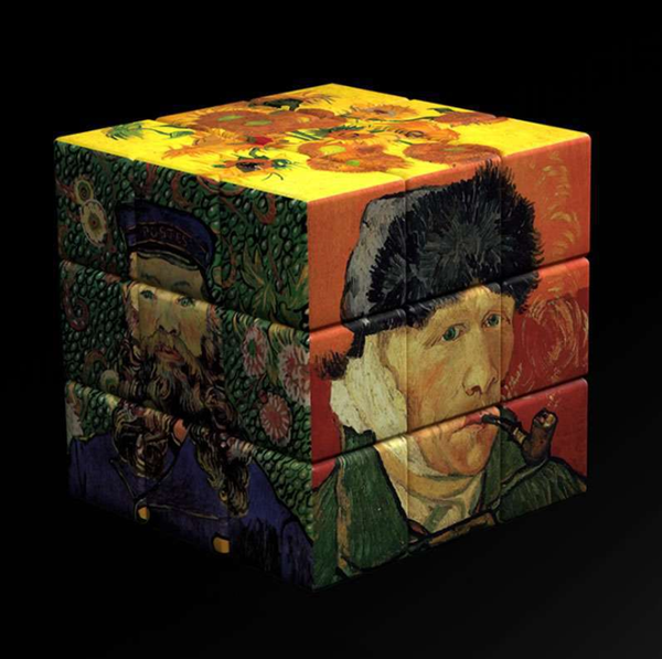

Hot Selling Collection Famous paintings Merry Christmas 3x3x3 Magic Speed Cube Oil Painting cubo magico for Children gift