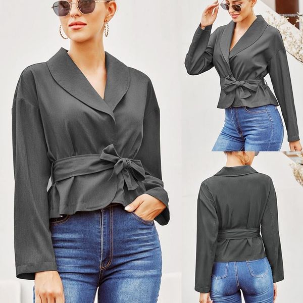 

women's blouses & shirts women's blouse ladies bandage shirt cardigan long-sleeved upper garment females top, White
