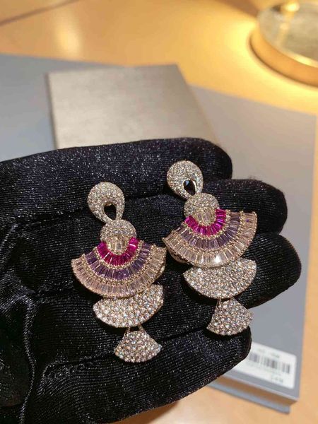 

earrings b family stud caibao skirt with s925 silver 12, Golden;silver