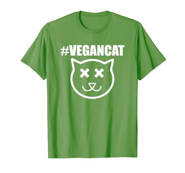 

#vegancat shirt, funny vegan cat t-shirt, White;black
