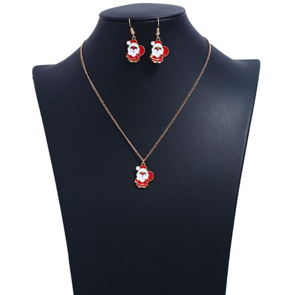 

earrings & necklace women jewelry sets christmas snowman shape pendant and earring set cnt 66, Silver