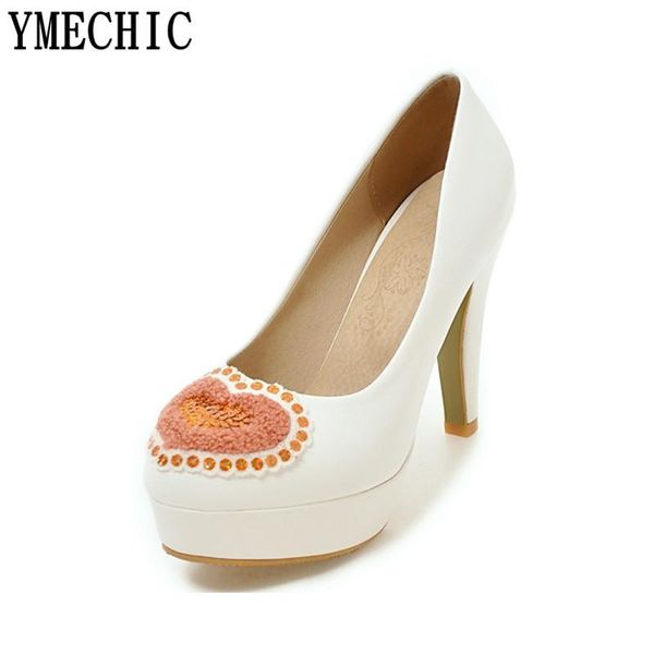 

women's shoes platforms extreme high heels white pink yellow glitter heart-shaped ladies heel pumps summer 2021 dress, Black