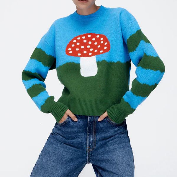 

women's sweaters casual female cartoon sweater knitted-out neck long sleeve lady vest soft autumn women's knitted or crocheted eng, White;black