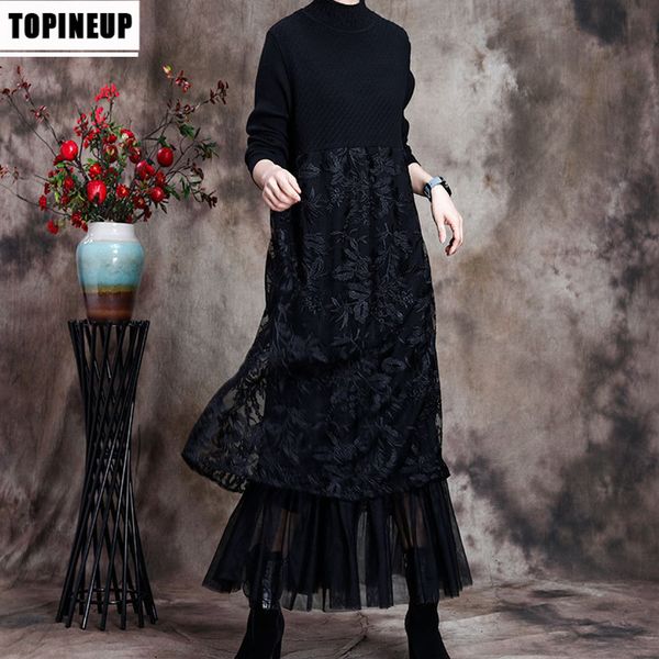 

Women's long-sleeve casual high-knit sweater, sweater vest, dress d550., Black;gray