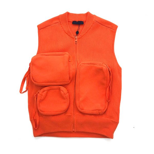 

men's vests down jacket winter parka pocket decoration outerwear letter pattern outdoor clothing, Black;white