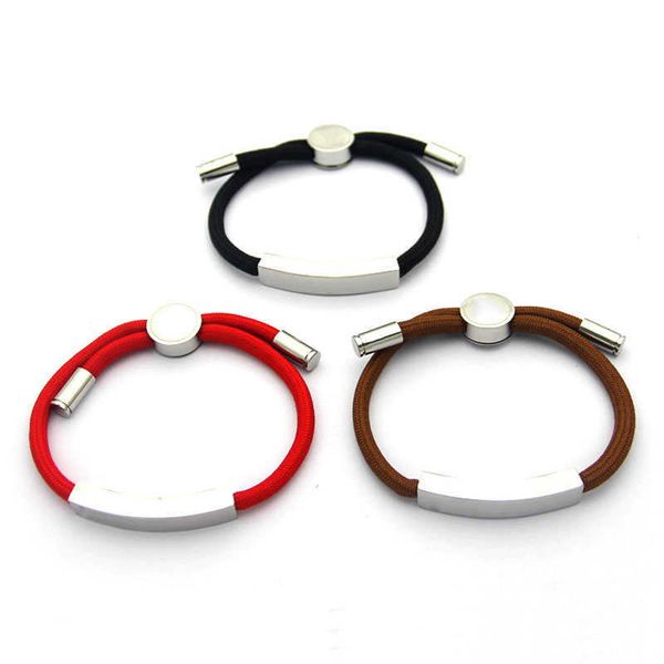 

popular man woman cuff bracelet luxury jewelry designer upper arm bracelet couple gift drawstring 2020 fashion new adjustable q0717, Black