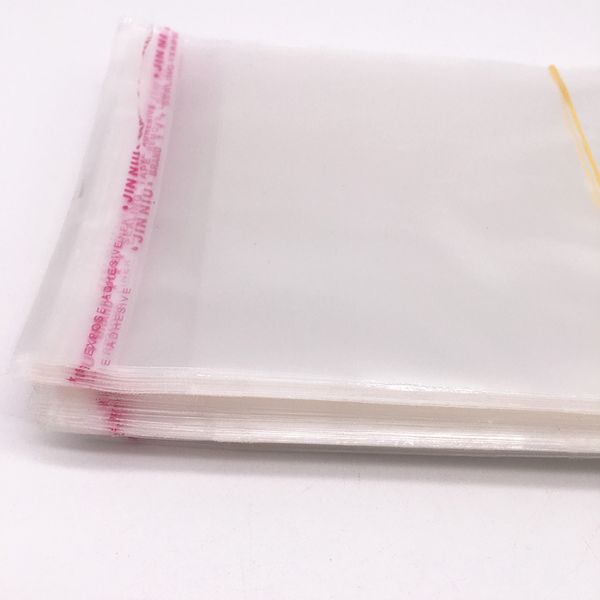 100pcs 16x20cm sacchetti di plastica trasparenti richiudibili sacchetti di plastica sigillo autoadesivo borsa per gioielli