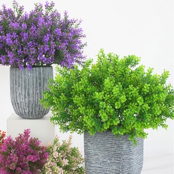 

decorative flowers & wreaths artificial plants plastic simulation lucky grass fake greenery decoration for party wedding bouquet vase home