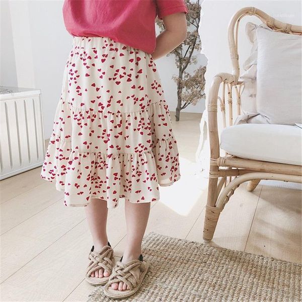 

skirts summer girl skirt girls heart-shaped floral1, Blue