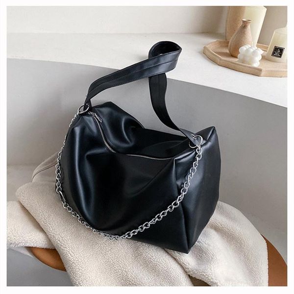 

cross body simple black big large capacity shoulder bag for women pu leather casual travel fitness shopping crossbody tote sac saco