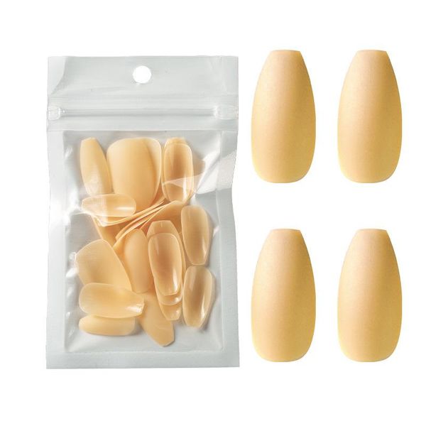 

false nails 24pcs/bag matte short ballet nail piece artificial tips abs transparent manicure solid color craft fake, Red;gold