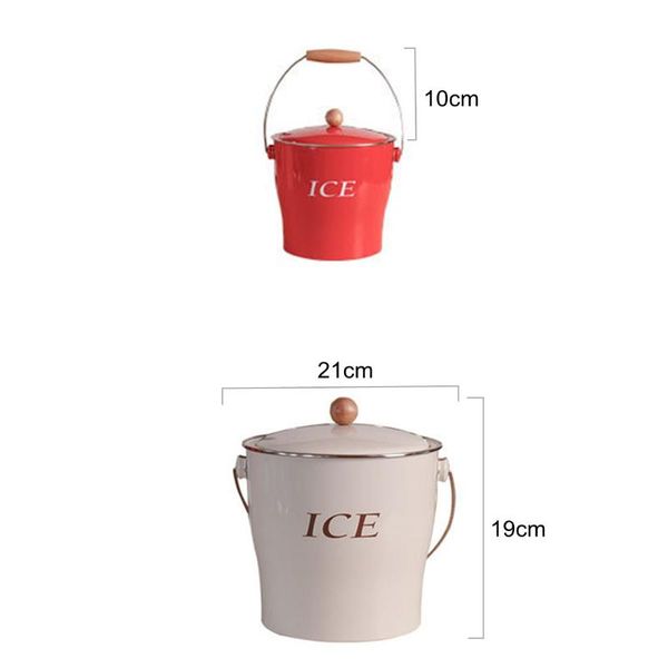 

ice buckets and coolers 4l galvanized iron bar bucket detachable inner tank champagne wine barrel container with scoop for ktv b