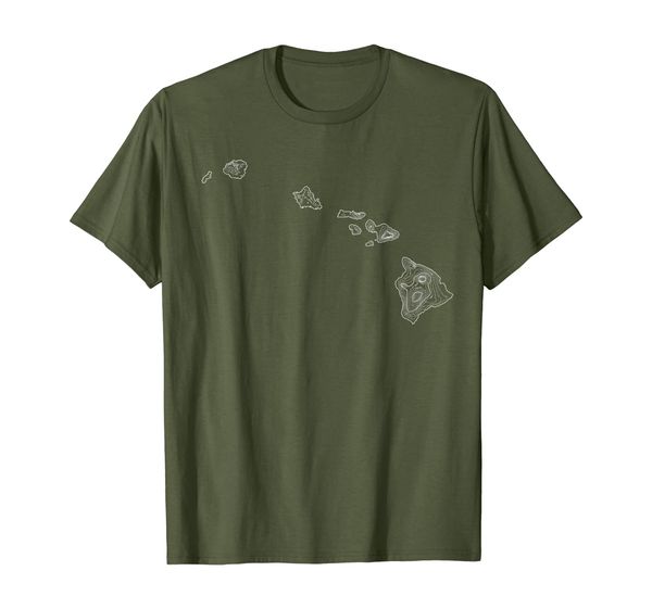 

Hawaiian Island Chain Topo Map Hawaii Shirt T-Shirt, Mainly pictures