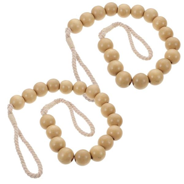 

other home decor 2pcs decorative curtain holders wood beaded straps unique tiebacks